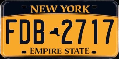 NY license plate FDB2717
