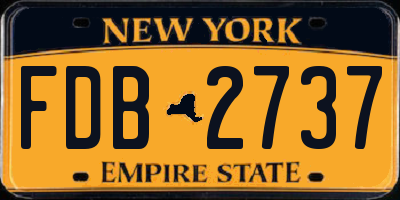 NY license plate FDB2737
