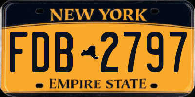 NY license plate FDB2797