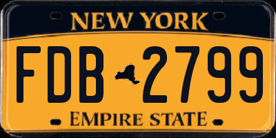 NY license plate FDB2799