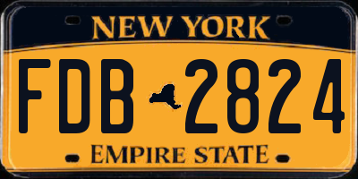 NY license plate FDB2824