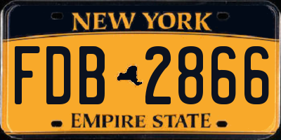 NY license plate FDB2866