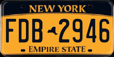 NY license plate FDB2946