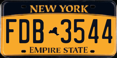 NY license plate FDB3544