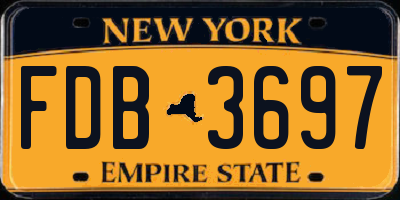 NY license plate FDB3697