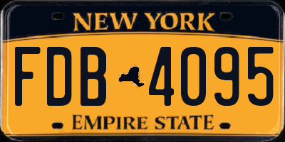 NY license plate FDB4095