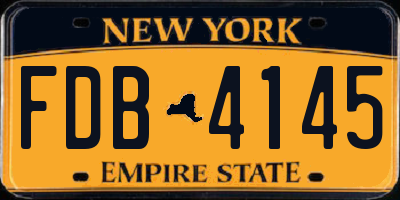 NY license plate FDB4145