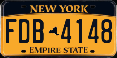 NY license plate FDB4148