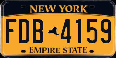 NY license plate FDB4159
