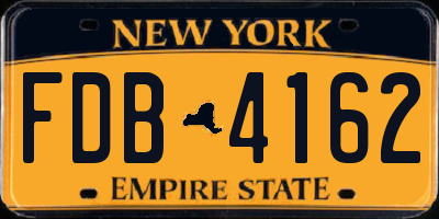 NY license plate FDB4162