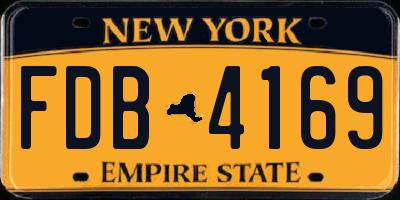 NY license plate FDB4169