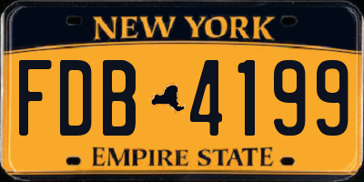 NY license plate FDB4199