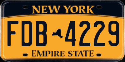NY license plate FDB4229