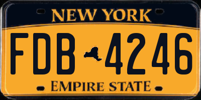 NY license plate FDB4246
