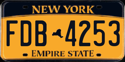 NY license plate FDB4253
