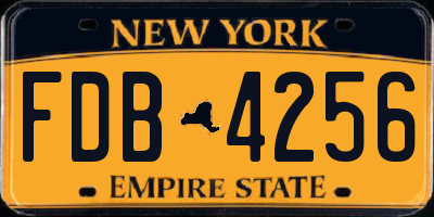 NY license plate FDB4256