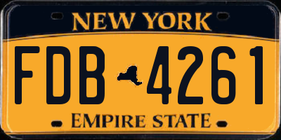 NY license plate FDB4261