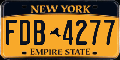 NY license plate FDB4277