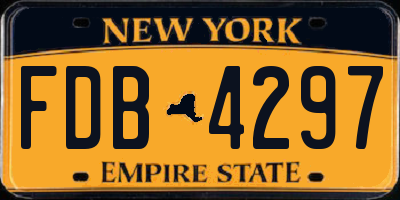 NY license plate FDB4297