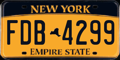 NY license plate FDB4299