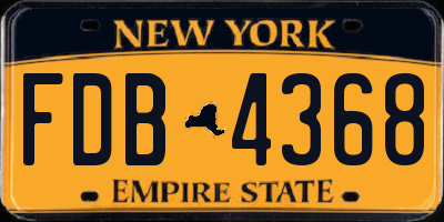 NY license plate FDB4368