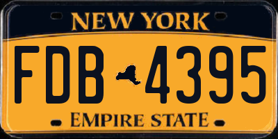 NY license plate FDB4395