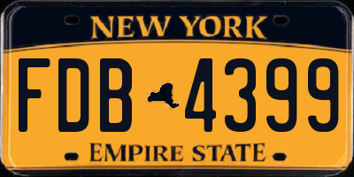 NY license plate FDB4399