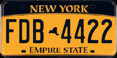 NY license plate FDB4422