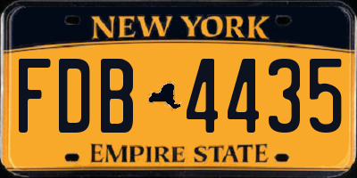NY license plate FDB4435