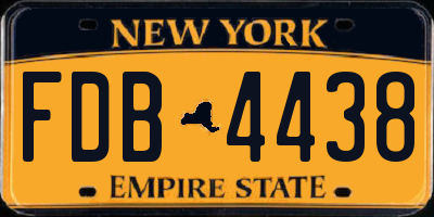 NY license plate FDB4438