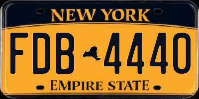 NY license plate FDB4440