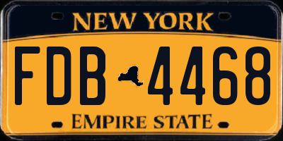 NY license plate FDB4468