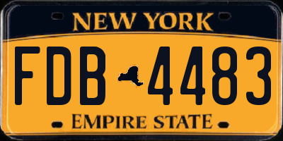 NY license plate FDB4483