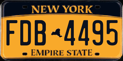 NY license plate FDB4495