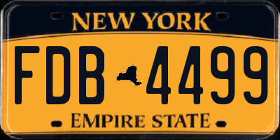 NY license plate FDB4499