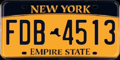 NY license plate FDB4513
