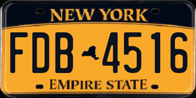 NY license plate FDB4516