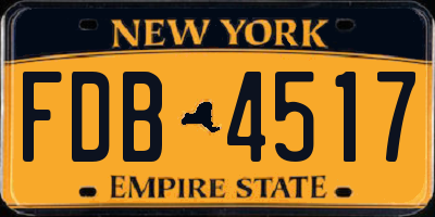 NY license plate FDB4517