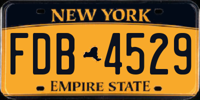 NY license plate FDB4529
