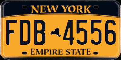 NY license plate FDB4556