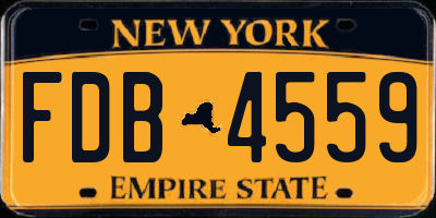 NY license plate FDB4559