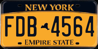 NY license plate FDB4564
