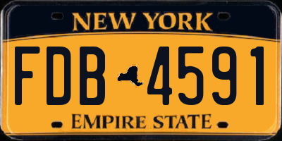 NY license plate FDB4591