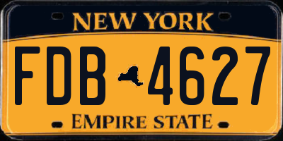 NY license plate FDB4627