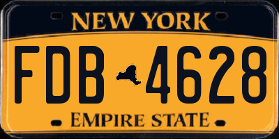 NY license plate FDB4628