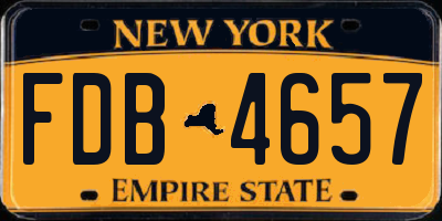 NY license plate FDB4657
