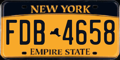 NY license plate FDB4658