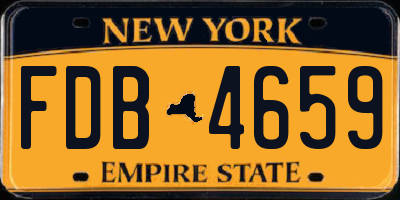 NY license plate FDB4659