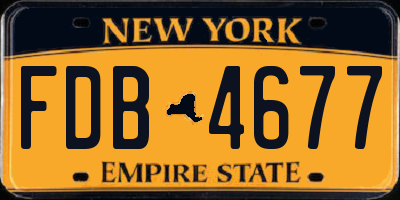 NY license plate FDB4677