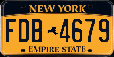 NY license plate FDB4679
